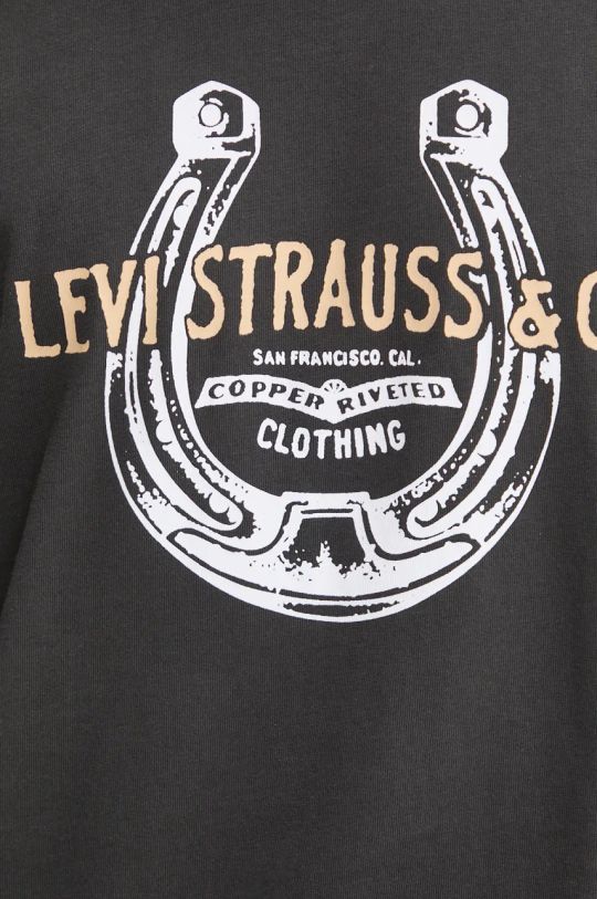 Bavlnené tričko s dlhým rukávom Levi's 16139 sivá