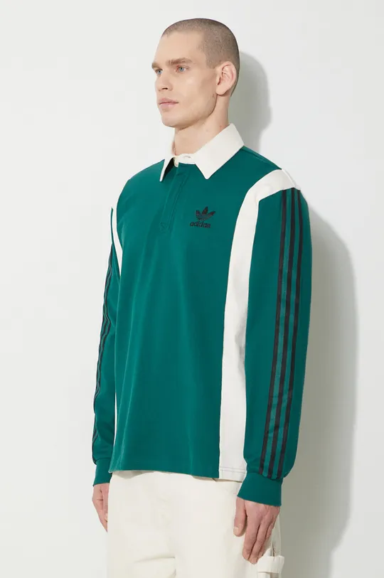 πράσινο Βαμβακερή μπλούζα με μακριά μανίκια adidas Originals Rugby 0