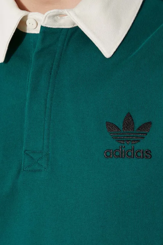 Βαμβακερή μπλούζα με μακριά μανίκια adidas Originals Rugby 0