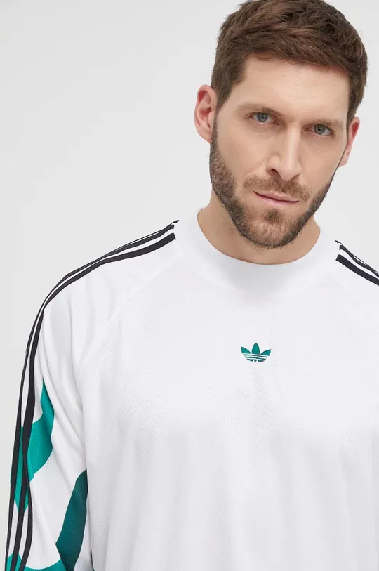 bela Majica z dolgimi rokavi adidas Originals