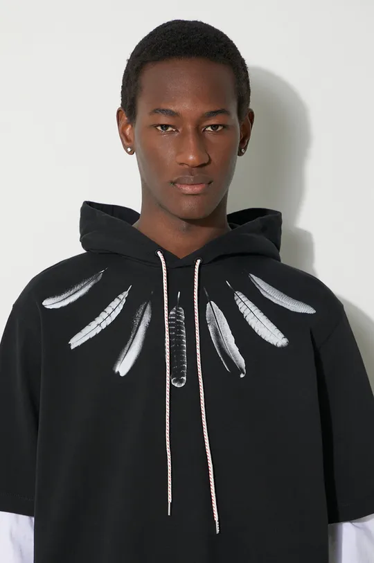 Marcelo Burlon cotton sweatshirt Collar Feathers Dbl Sleeves Men’s