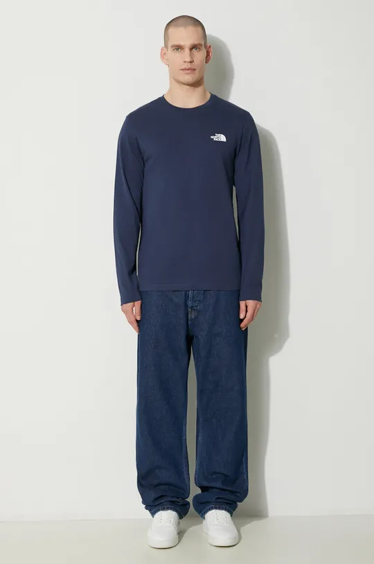 The North Face longsleeve M L/S Simple Dome Tee bleumarin