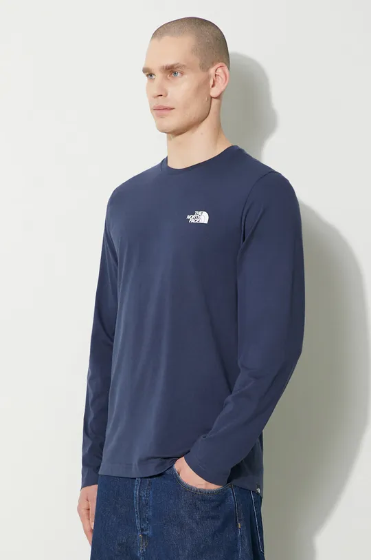granatowy The North Face longsleeve M L/S Simple Dome Tee