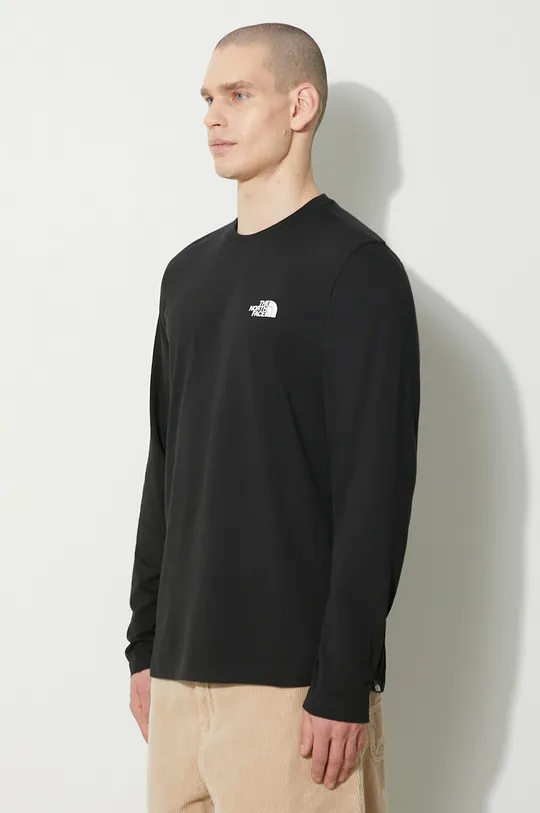 черен Блуза с дълги ръкави The North Face M L/S Simple Dome Tee