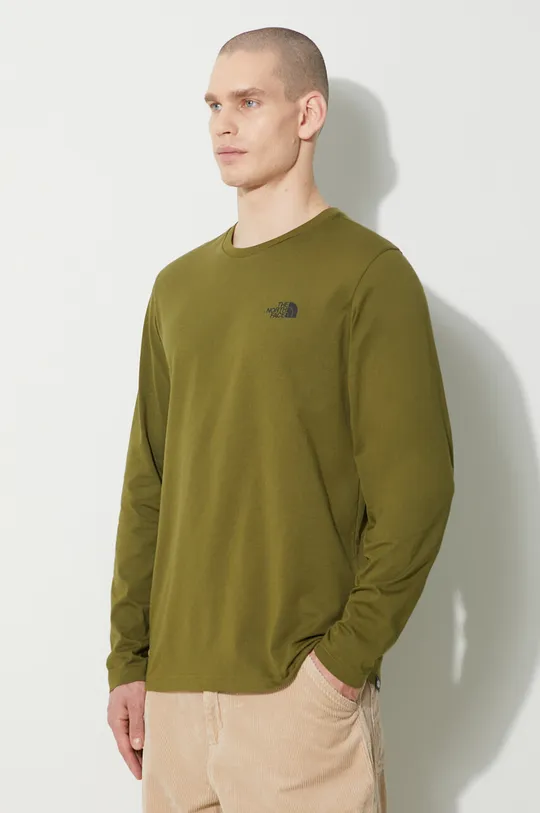 зелен Блуза с дълги ръкави The North Face M L/S Simple Dome Tee
