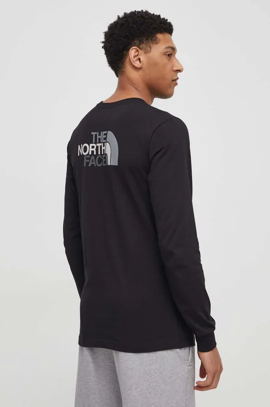 Βαμβακερή μπλούζα με μακριά μανίκια The North Face 100% Βαμβάκι