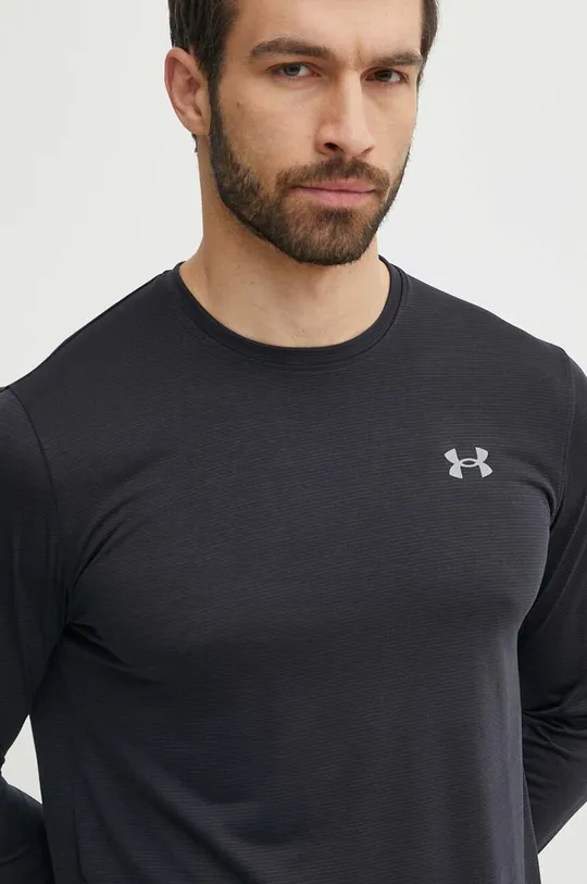 μαύρο Μακρυμάνικο μπλουζάκι για τρέξιμο Under Armour Streaker