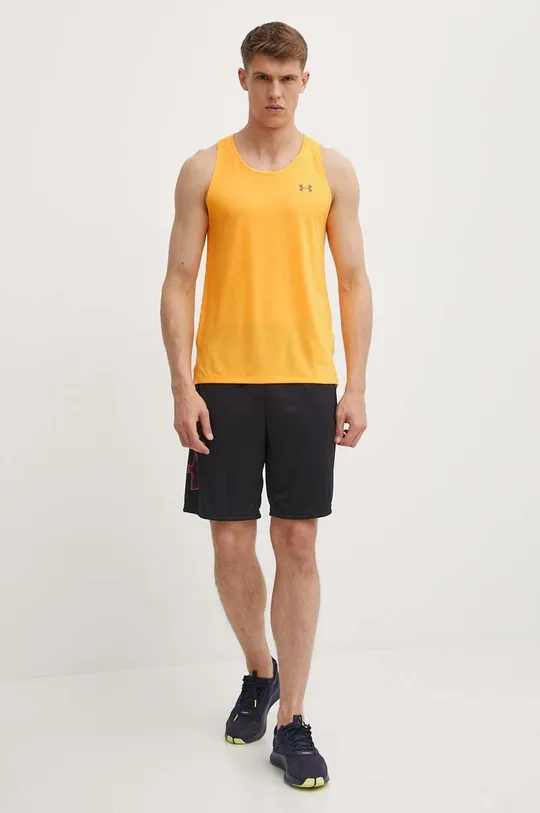 Under Armour t-shirt do biegania Streaker pomarańczowy