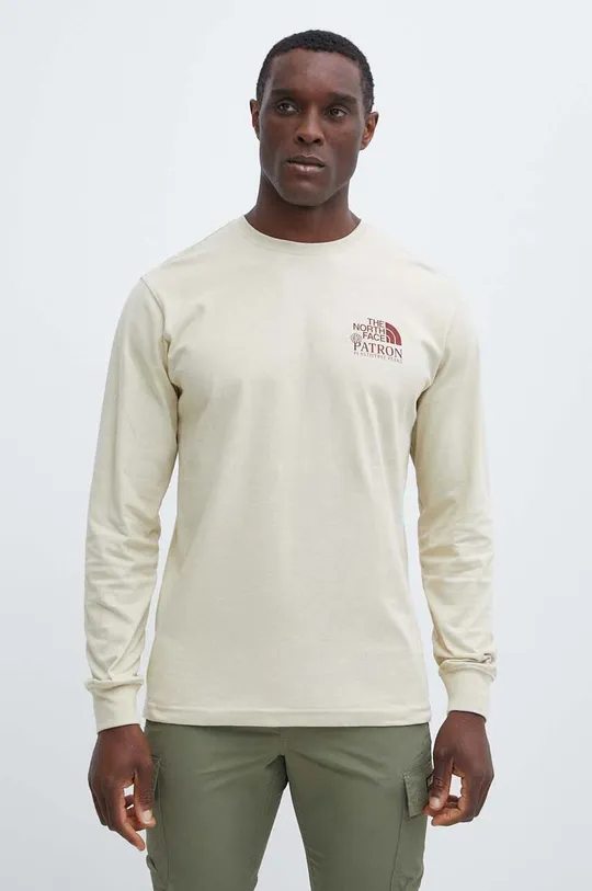Βαμβακερή μπλούζα με μακριά μανίκια The North Face Patron Plasticfree Peaks 100% Βαμβάκι