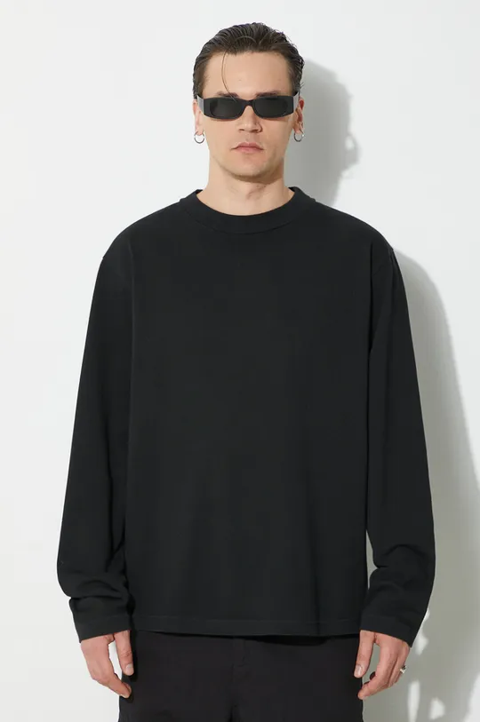 černá Bavlněné tričko s dlouhým rukávem 424 Alias T-Shirt L/S Pánský