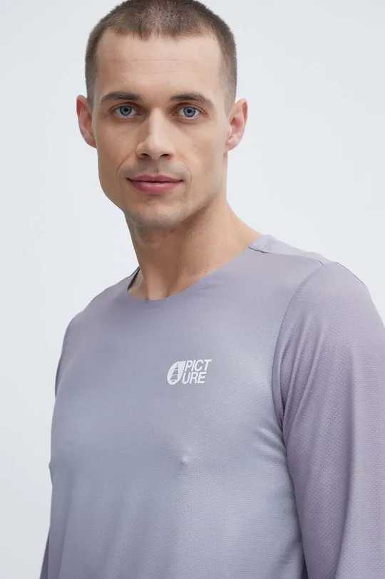fialová Športové tričko s dlhým rukávom Picture Osborn Printed
