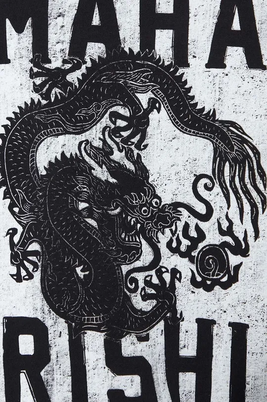 Bavlnené tričko s dlhým rukávom Maharishi Woodblock Dragon