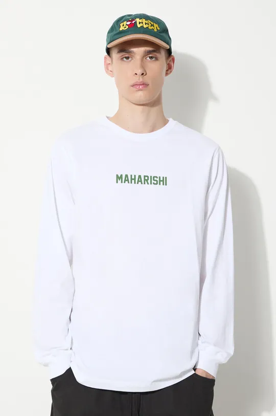 Bavlněné tričko s dlouhým rukávem Maharishi Woodblock Dragon L/S 100 % Organická bavlna