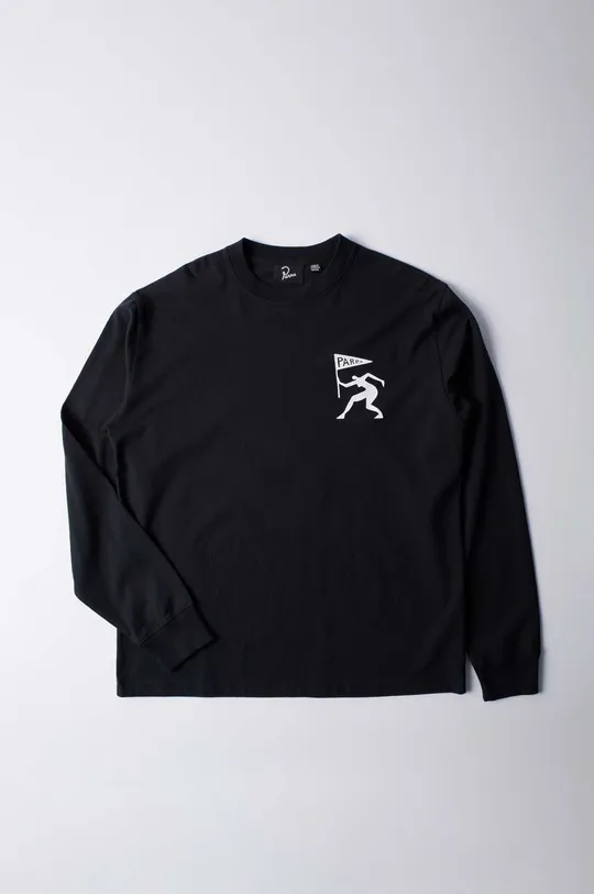 by Parra cotton longsleeve top Neurotic Flag Long Sleeve black