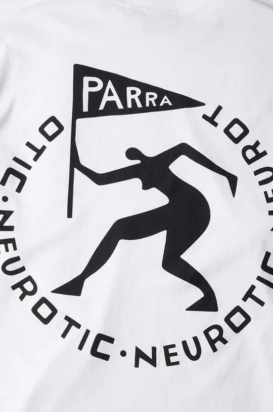 biały by Parra longsleeve bawełniany Neurotic Flag Long Sleeve