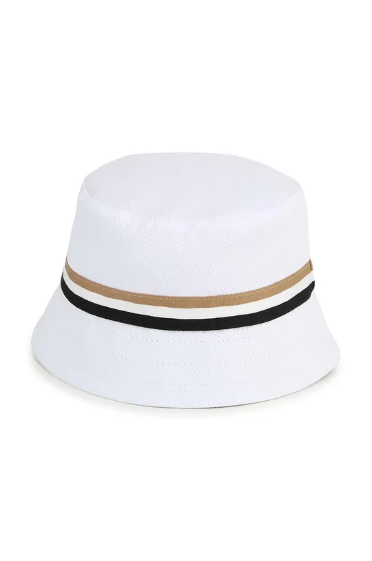 Дитячий двосторонній бавовняний капелюх BOSS білий