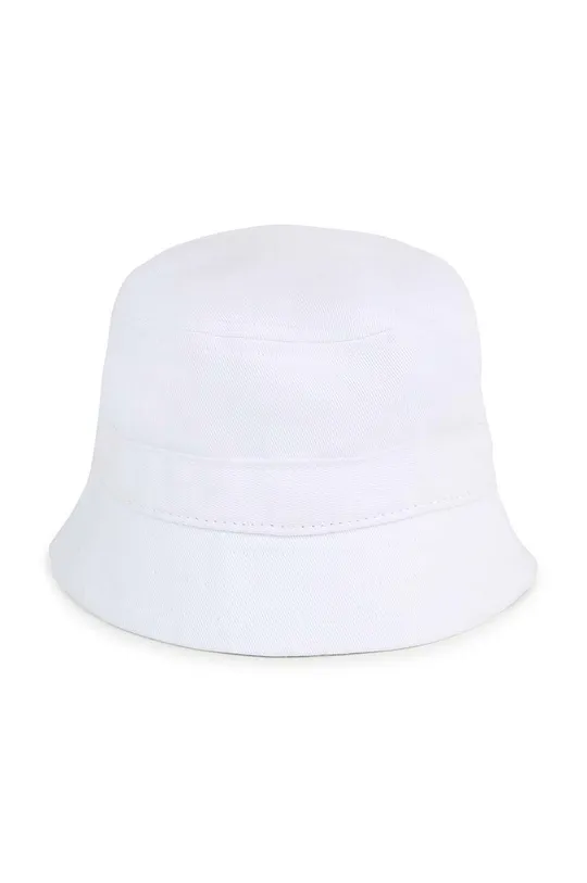 Detský bavlnený klobúk BOSS biela
