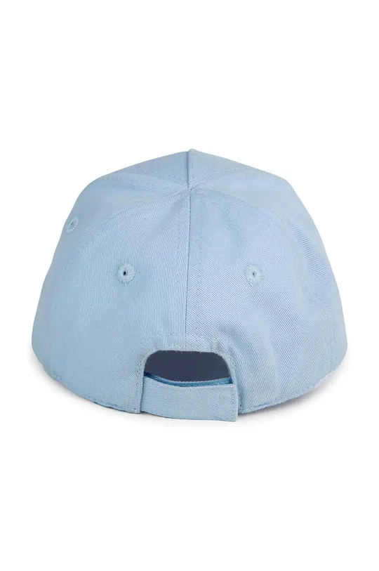 BOSS czapka z daszkiem bawełniana dziecięca niebieski