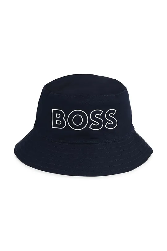 темно-синій Дитячий двосторонній бавовняний капелюх BOSS Для хлопчиків