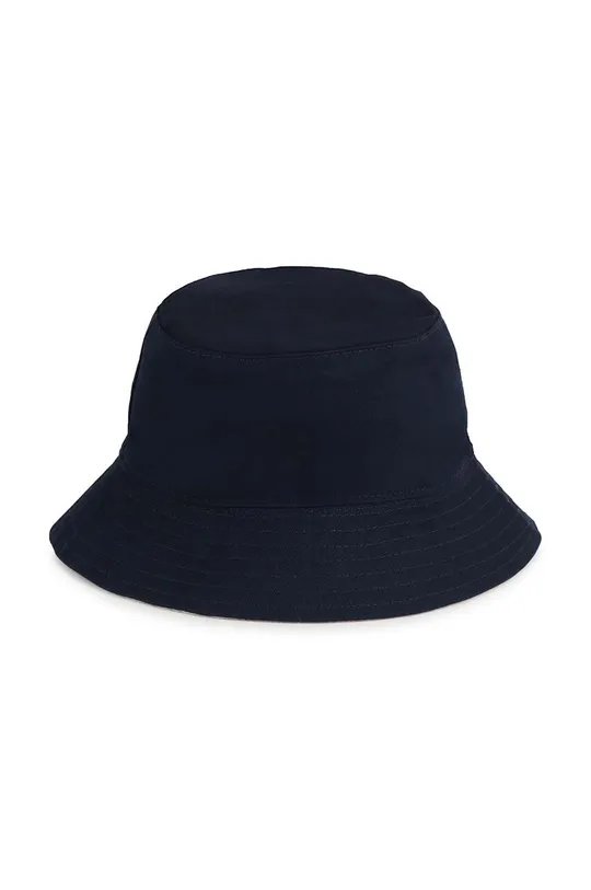 Pamučni dvostrani šešir za djecu BOSS mornarsko plava