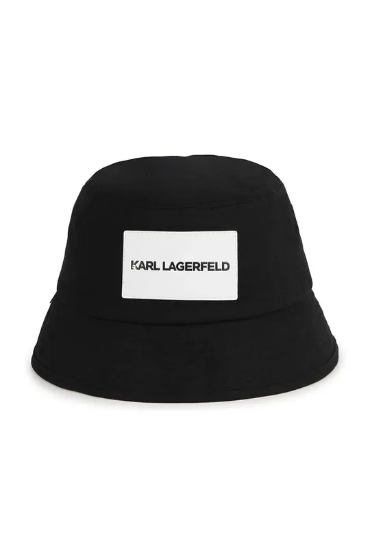 чёрный Детская хлопковая шляпа Karl Lagerfeld Для мальчиков
