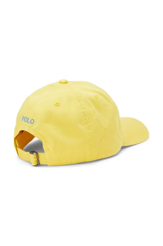 Polo Ralph Lauren cappello con visiera in cotone bambini giallo