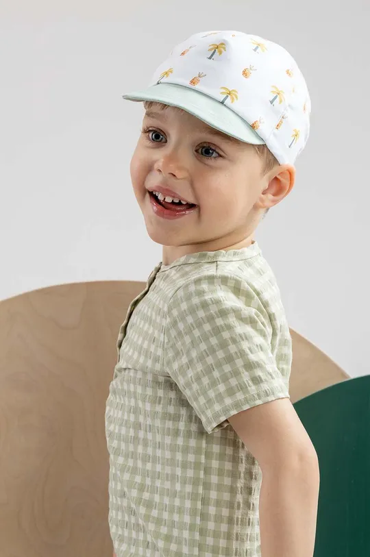 zielony Jamiks czapka z daszkiem bawełniana dziecięca NAPIER Chłopięcy