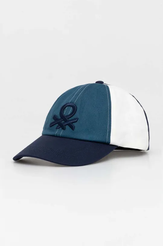 σκούρο μπλε Παιδικό βαμβακερό καπέλο μπέιζμπολ United Colors of Benetton Για αγόρια