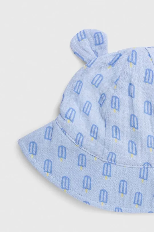 United Colors of Benetton kapelusz bawełniany niemowlęcy niebieski