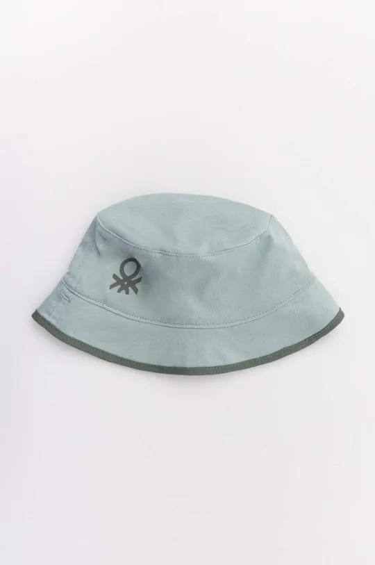 зелений Дитячий двосторонній бавовняний капелюх United Colors of Benetton Для хлопчиків