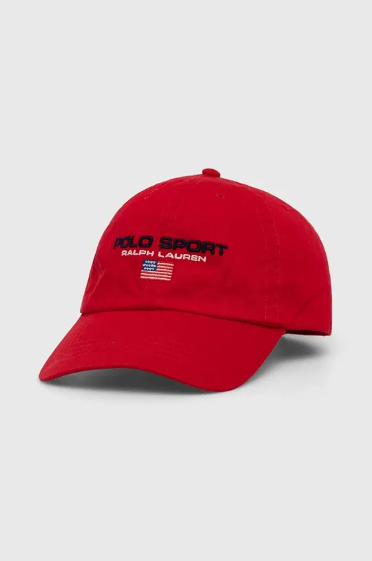 κόκκινο Παιδικό βαμβακερό καπέλο μπέιζμπολ Polo Ralph Lauren Για αγόρια