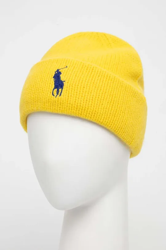 Вовняна шапка Polo Ralph Lauren жовтий