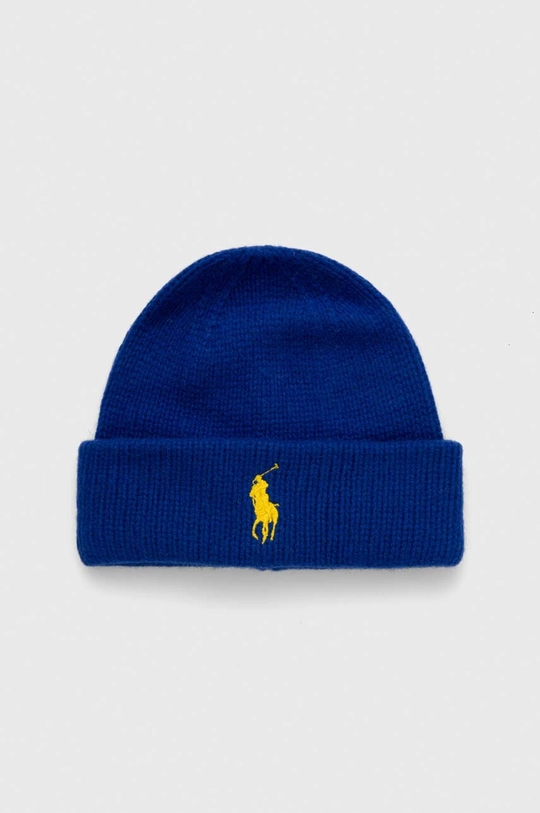 modrá Vlnená čiapka Polo Ralph Lauren Dámsky