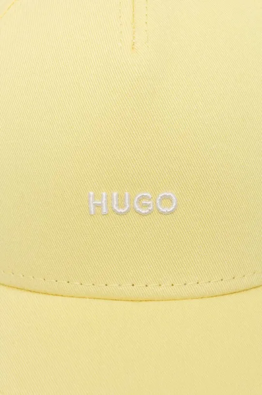 HUGO berretto da baseball in cotone giallo