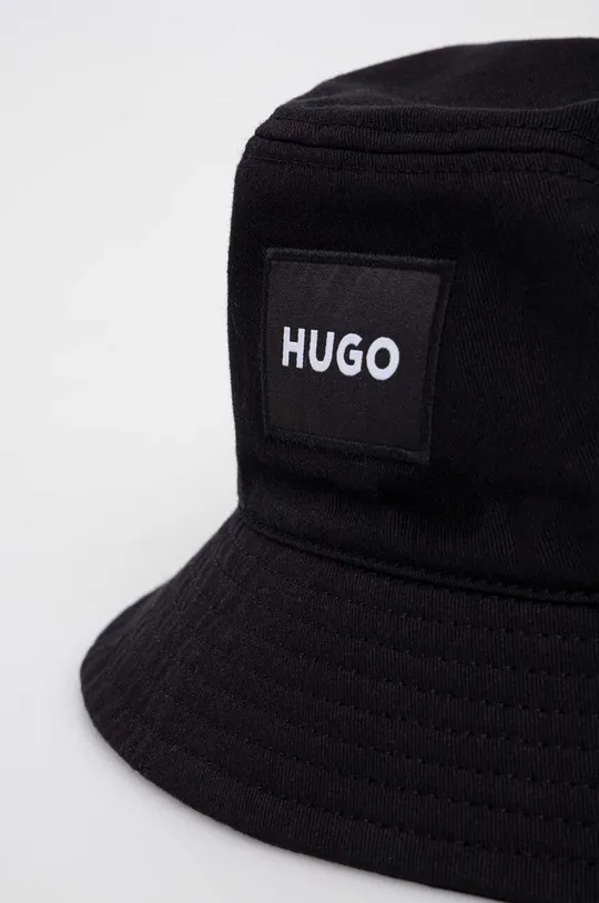 HUGO kapelusz bawełniany czarny