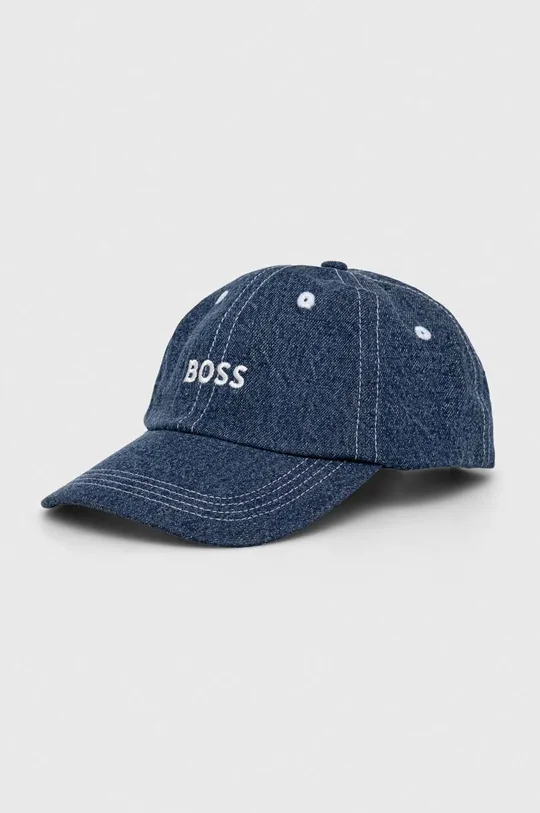 σκούρο μπλε Βαμβακερό καπέλο του μπέιζμπολ BOSS Γυναικεία