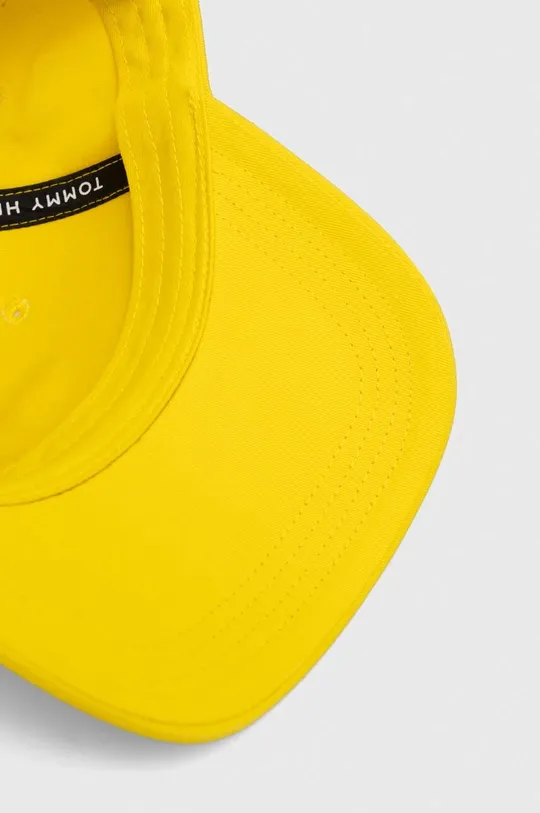 κίτρινο Βαμβακερό καπέλο του μπέιζμπολ Tommy Hilfiger