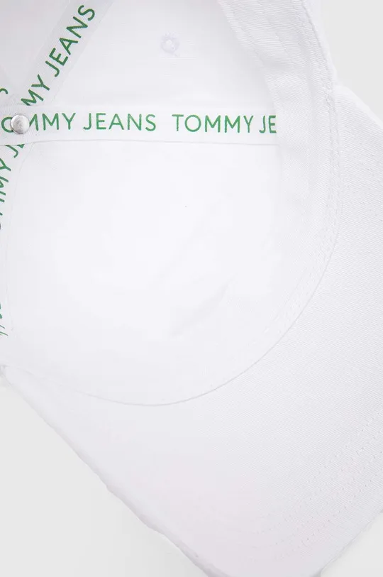 fehér Tommy Jeans pamut baseball sapka