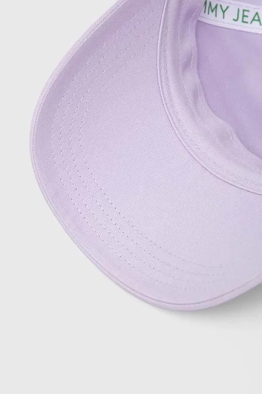 vijolična Bombažna bejzbolska kapa Tommy Jeans