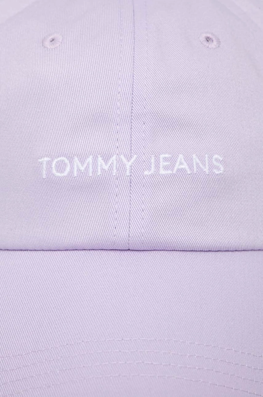 Pamučna kapa sa šiltom Tommy Jeans ljubičasta