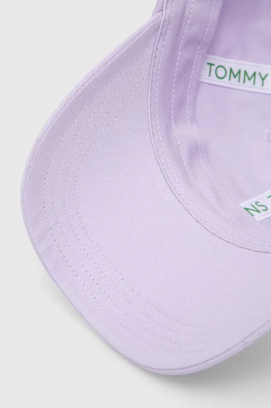 vijolična Bombažna bejzbolska kapa Tommy Jeans
