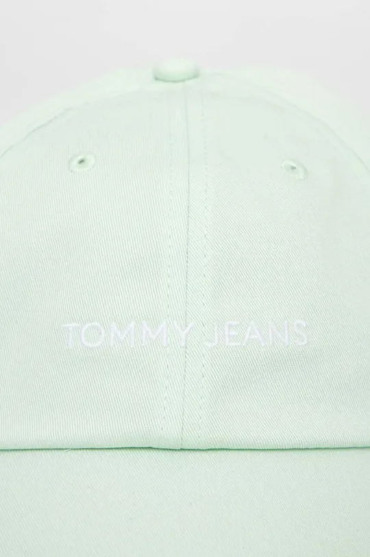 Хлопковая кепка Tommy Jeans зелёный