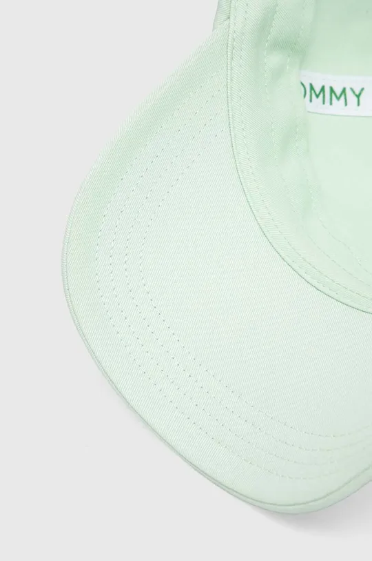 πράσινο Βαμβακερό καπέλο του μπέιζμπολ Tommy Jeans