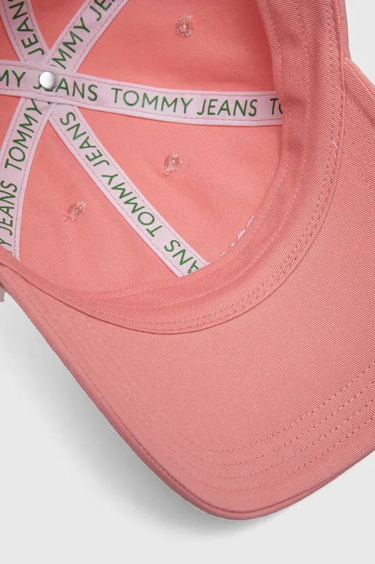 rózsaszín Tommy Jeans pamut baseball sapka
