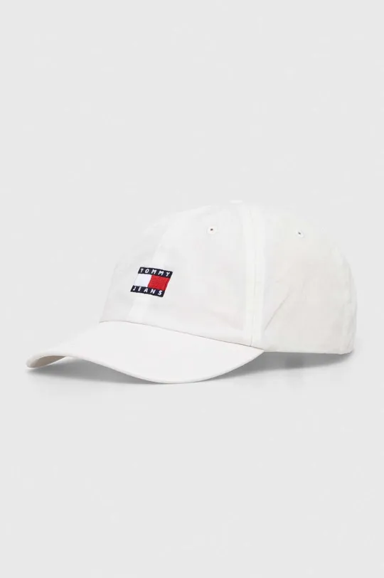 bela Bombažna bejzbolska kapa Tommy Jeans Ženski