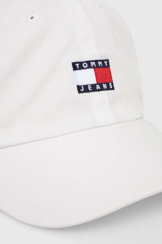 Tommy Jeans czapka z daszkiem bawełniana biały