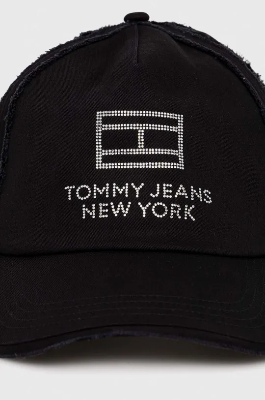 Bombažna bejzbolska kapa Tommy Jeans črna
