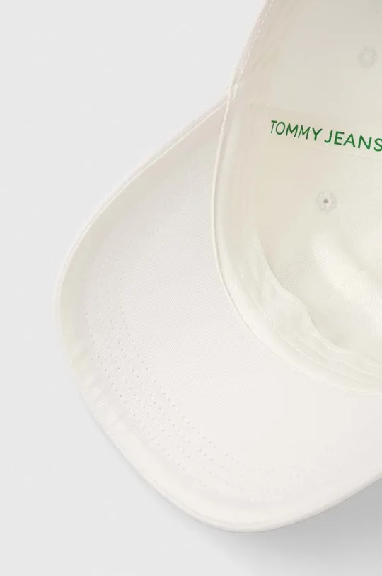 bijela Pamučna kapa sa šiltom Tommy Jeans