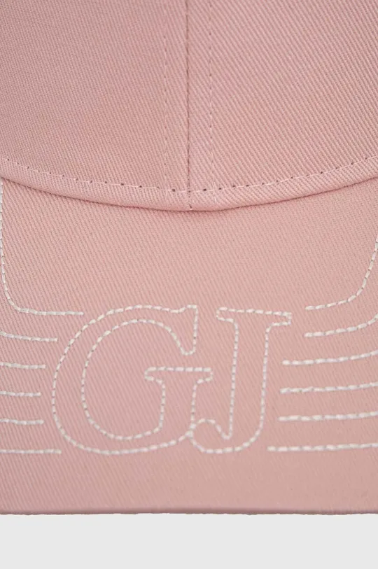 Βαμβακερό καπέλο του μπέιζμπολ Guess ροζ