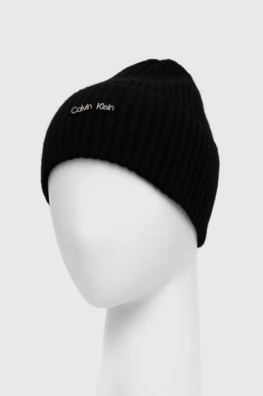 Calvin Klein czapka z domieszką wełny 35 % Poliamid, 30 % Wełna, 30 % Wiskoza, 5 % Kaszmir